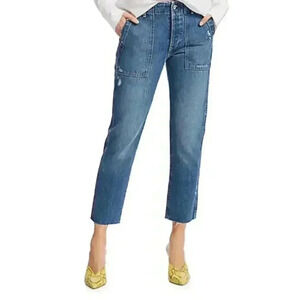 Trave Deja High-Rise Utility Taper Jeans